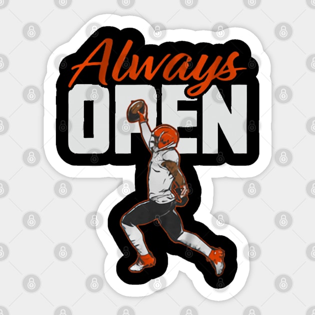 Ja'marr Chase Always Open Sticker by stevenmsparks